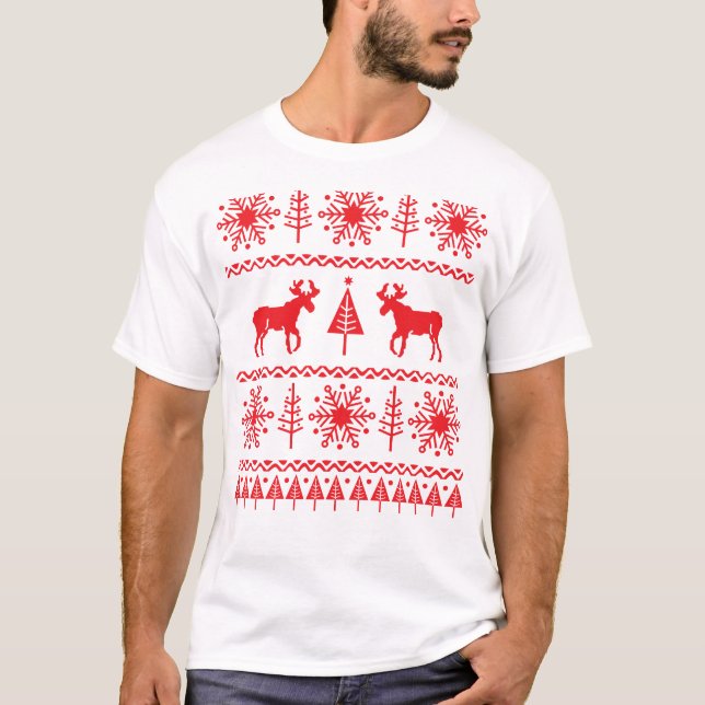 Svenskt julsötare Mönster Tee (Framsida)