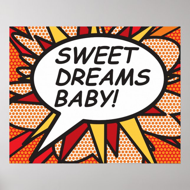 SVENTA DREAMS BABY! Tecknad Bok Poster (Framsidan)
