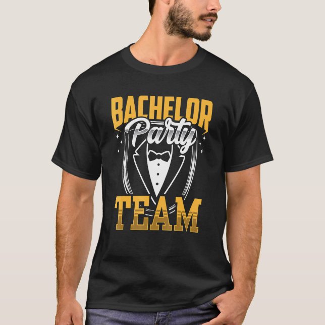 Sventrupp Team Brudgum Brud T Shirt (Framsida)