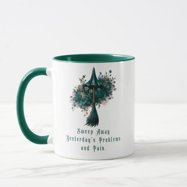 Svep bort Gårdagens problem och smärta Halloween Mugg (Vänster)