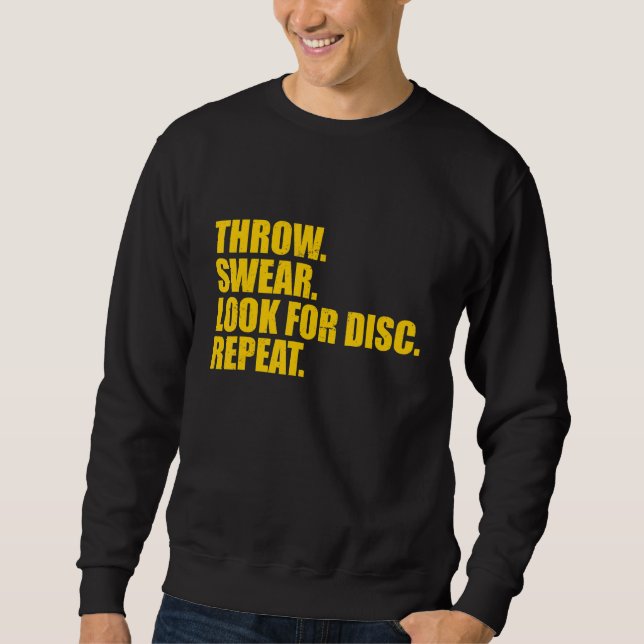 Svep efter skiva (golf Throw Swear) Sök efter disk Lång Ärmad Tröja (Framsida)