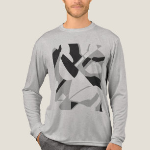 Svep Grått Svart, fet diagonal konsdesign T Shirt