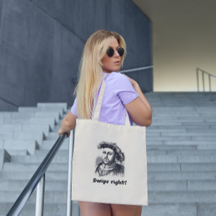 Svep höger? Lustigt pun Henry VIII Tote Bag Tygkasse