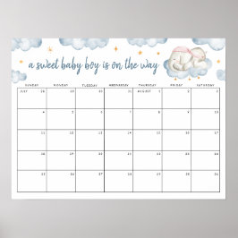 Svep Pojke Gender-kalvningsdatum Poster