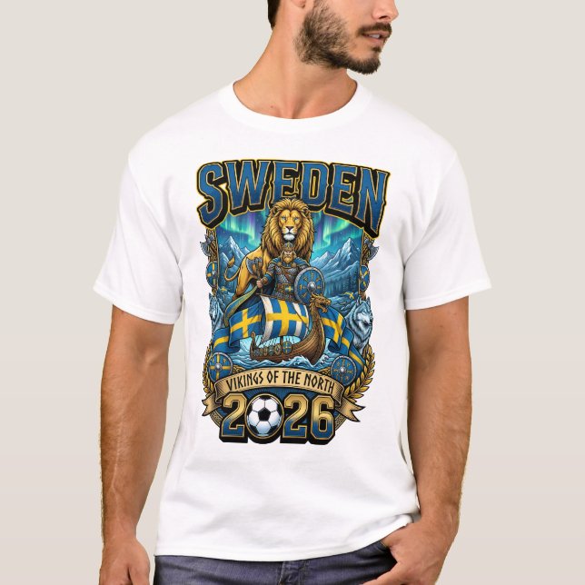 Sverige 2026 Fan T-Shirt (Framsida)