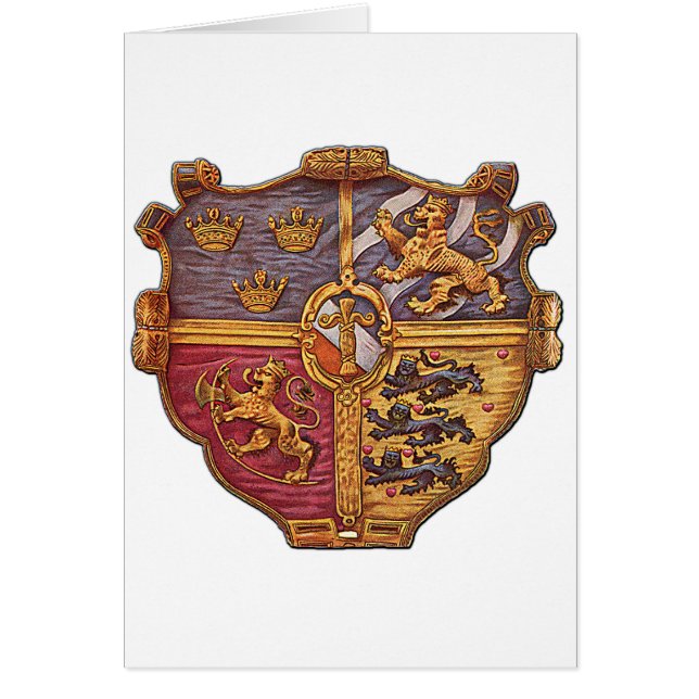 Sverige Ancient Jacka av Arm Hälsningskort (Framsidan)