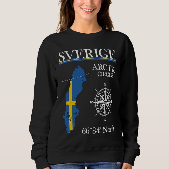 Sverige Arctic Circle  Adventure  Sweden Swedish F T Shirt (Framsida)