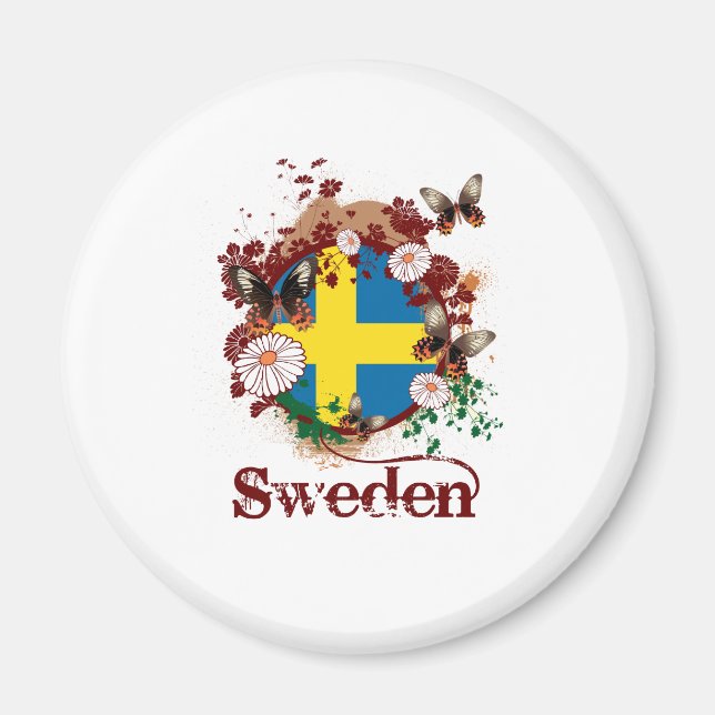 Sverige av fjäril magnet (Framsidan)