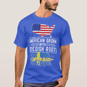 Sverige av Pridet American Grown Swedish Roots T Shirt