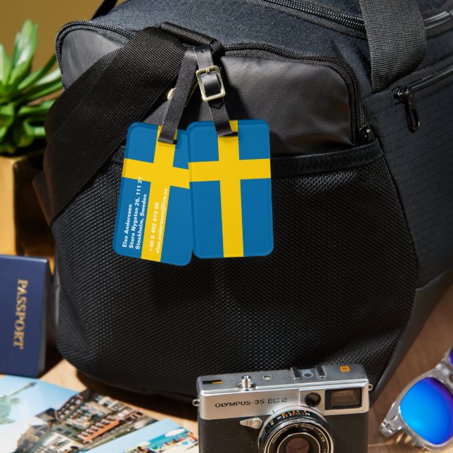 Sverige Bagagebricka (Fram & Baksida)