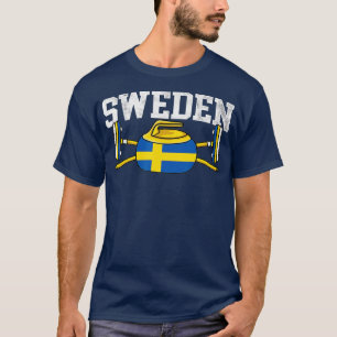 Sverige Curling Broom Winter Isports Sports Svensk T Shirt