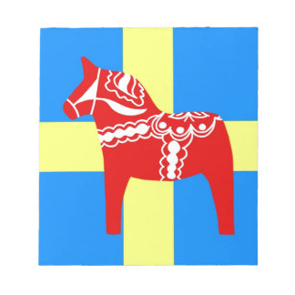 Sverige Dala Horse Anteckningsblock
