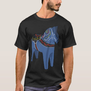 Sverige Dala Horse Dalecarlian Svenska T Shirt