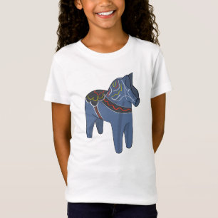 Sverige Dala Horse Dalecarlian Svenska T Shirt