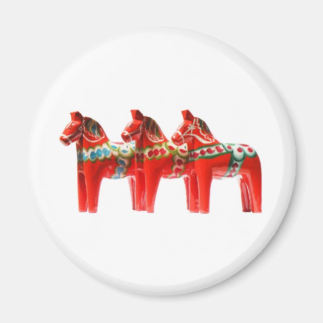 Sverige Dala Horse Magnet (Framsidan)
