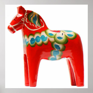 Sverige Dala Horse Poster