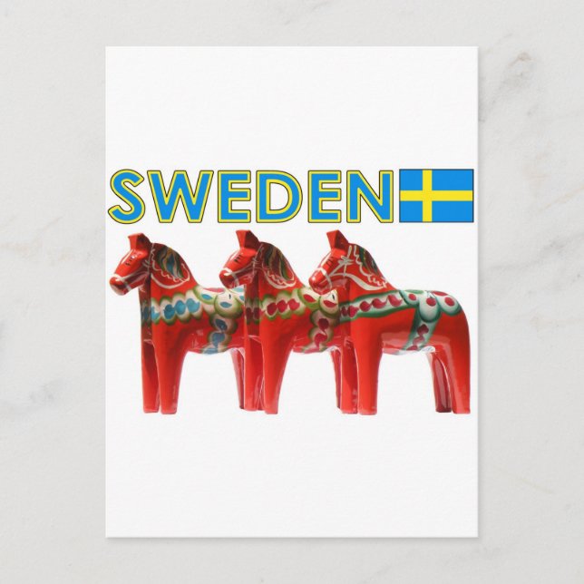 Sverige Dala Horses Vykort (Framsida)