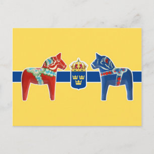 Sverige Dala Jackar Arm Vykort