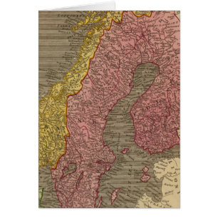 Sverige, Danmark, Norge Hälsningskort