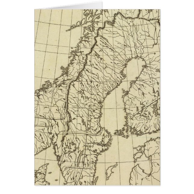 Sverige, Danmark, Norge Hälsningskort (Framsidan)