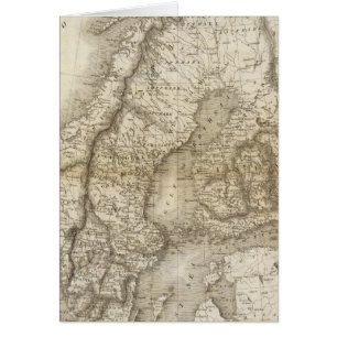 Sverige, Danmark, Norge Hälsningskort