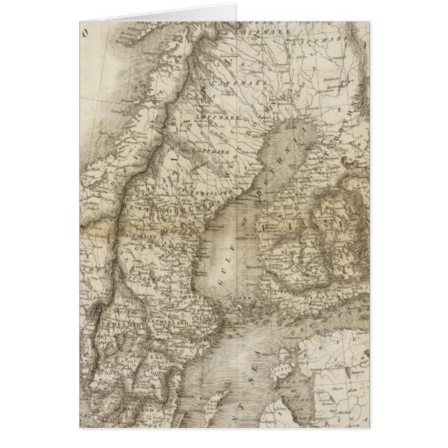 Sverige, Danmark, Norge Hälsningskort (Framsidan)