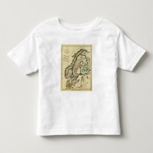 Sverige Danmark, norge med skisserade gränser T Shirt