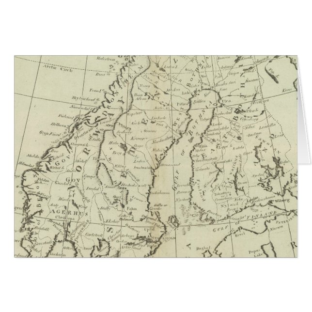 Sverige, Danmark, Norge och Finland Hälsningskort (Framsidan Horizontal)