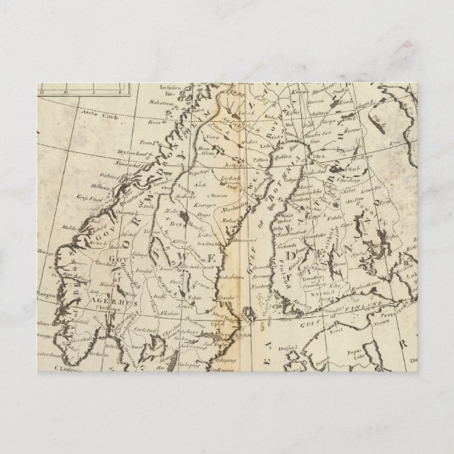 Sverige, Danmark, Norge och Finland Vykort (Framsida)