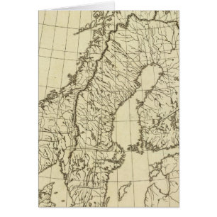 Sverige, Danmark, Norge - översikt Hälsningskort
