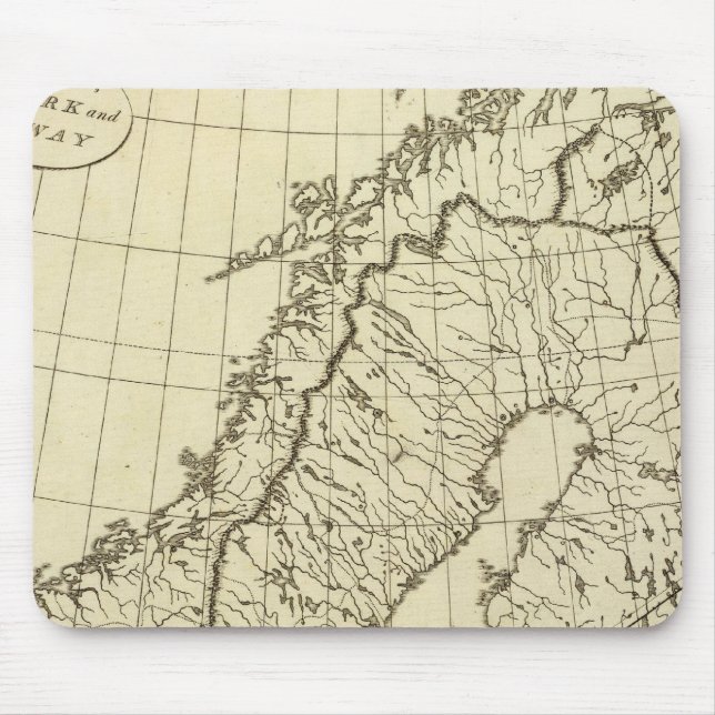 Sverige, Danmark, Norge - översikt Musmatta (Framsidan)