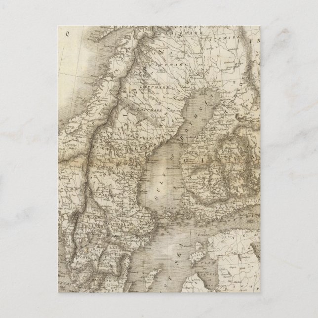 Sverige, Danmark, Norge Vykort (Framsida)