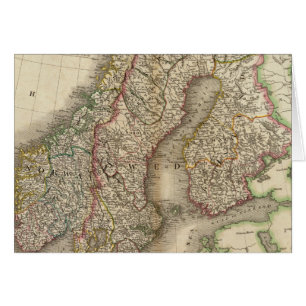 Sverige, Danmark och Norge Hälsningskort