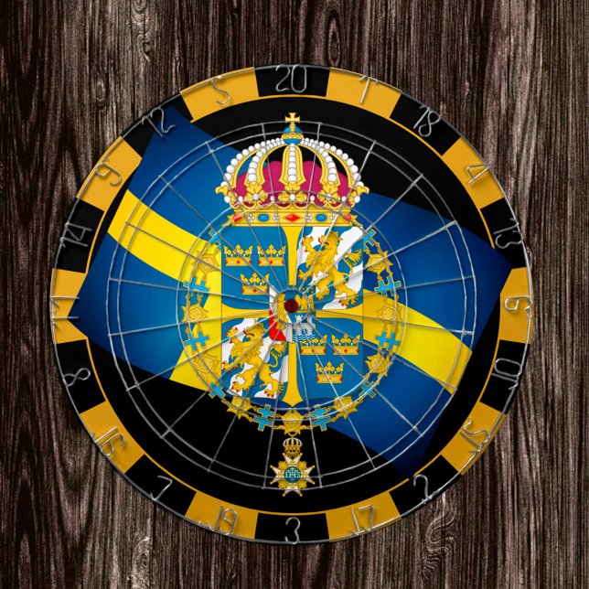 Sverige Dartboard och svenska Flagga/spelbord Darttavla (Skapare uppladdad)