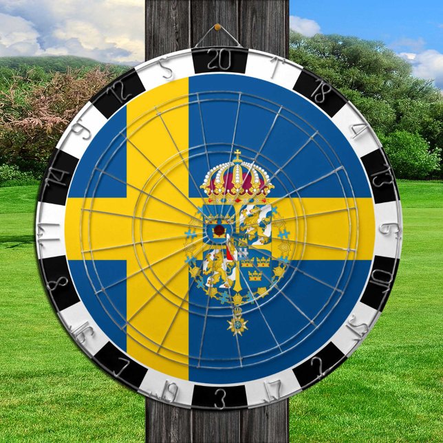 Sverige Dartboard, speltavla, svensk Flagga Darttavla (Skapare uppladdad)