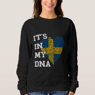 Sverige Det är i mitt DNA svenska Pride Heart Sven T Shirt
