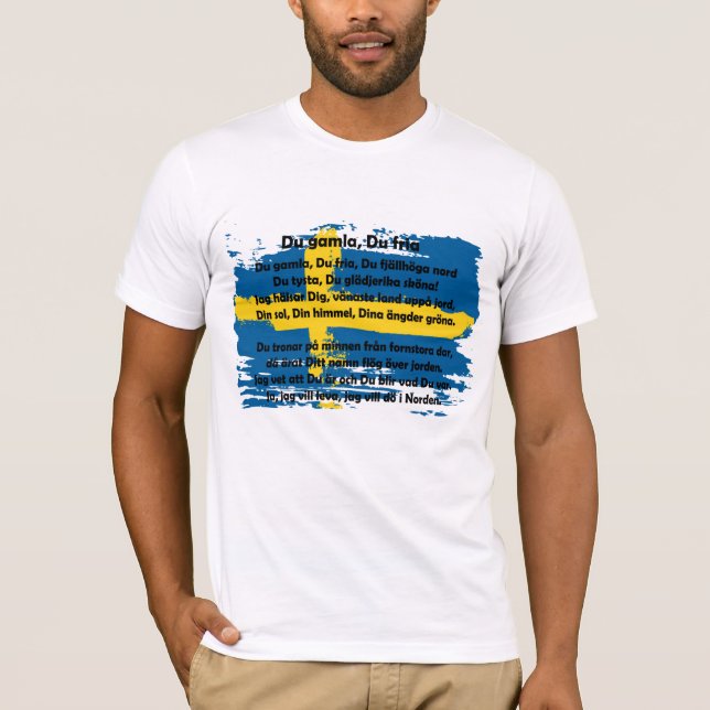 Sverige - Du gamla, Du fria T-shirt (Framsida)