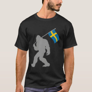 Sverige eller Sverige Flagga på Sverige Flagga T Shirt