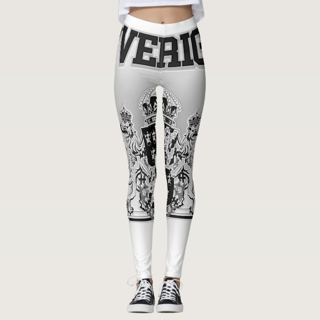 Sverige Emblem Leggings (Framsida)