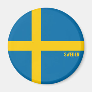 Sverige Flagga Charming Patriotic Magnet