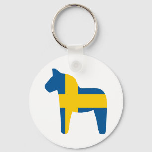 Sverige Flagga Dala Horse Nyckelring