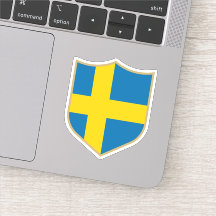 Sverige Flagga Emblem Patriotic Travel