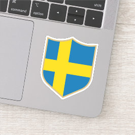 Sverige Flagga Emblem Patriotic Travel Klistermärken