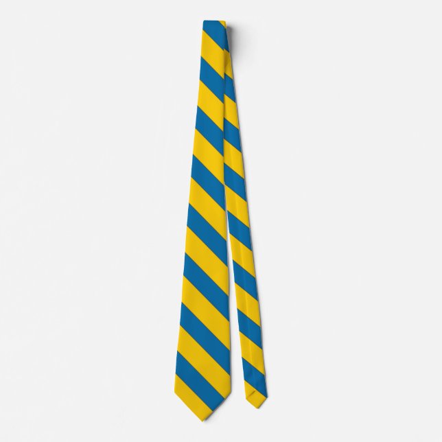 Sverige Flagga Färg Elegant Slips (Framsida)