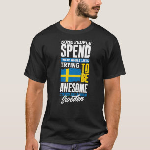 Sverige Flagga för svensk Sverige T Shirt