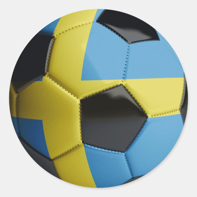Sverige flagga - ikonfack runt klistermärke (Framsida)