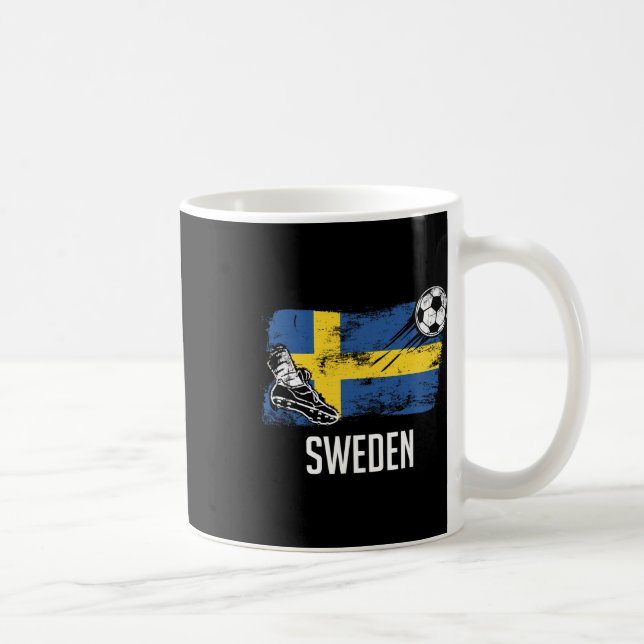 Sverige Flagga Jersey Svenska Fotbollslag Svenska  Kaffemugg (Höger)