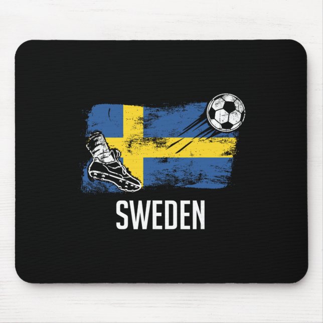 Sverige Flagga Jersey Svenska Fotbollslag Svenska  Musmatta (Framsidan)