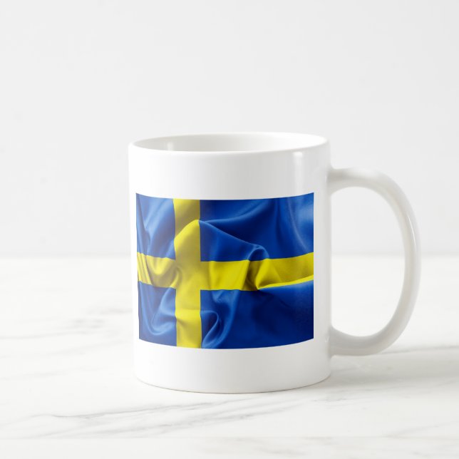 Sverige Flagga kaffe Mugg (Höger)