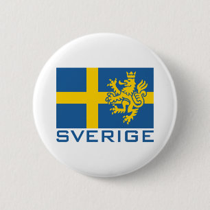 Sverige Flagga Knapp